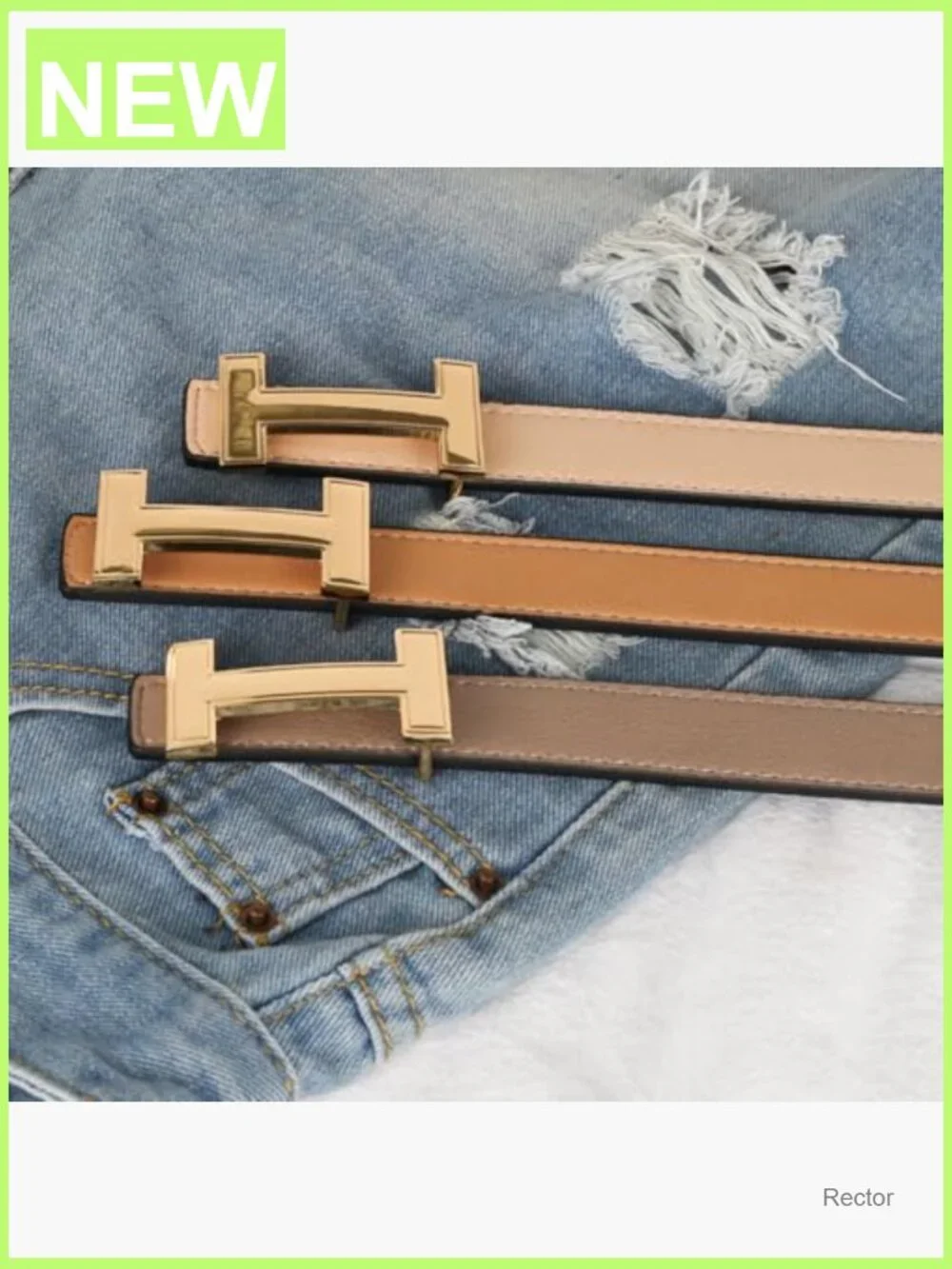Elegant Women's Fashion Belt with Gold Buckle, Waist Band, Perfect Gift